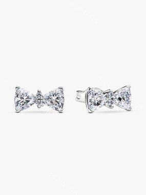 Pandora Sparkling Bow Stud Earrings